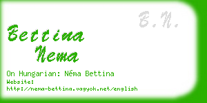 bettina nema business card